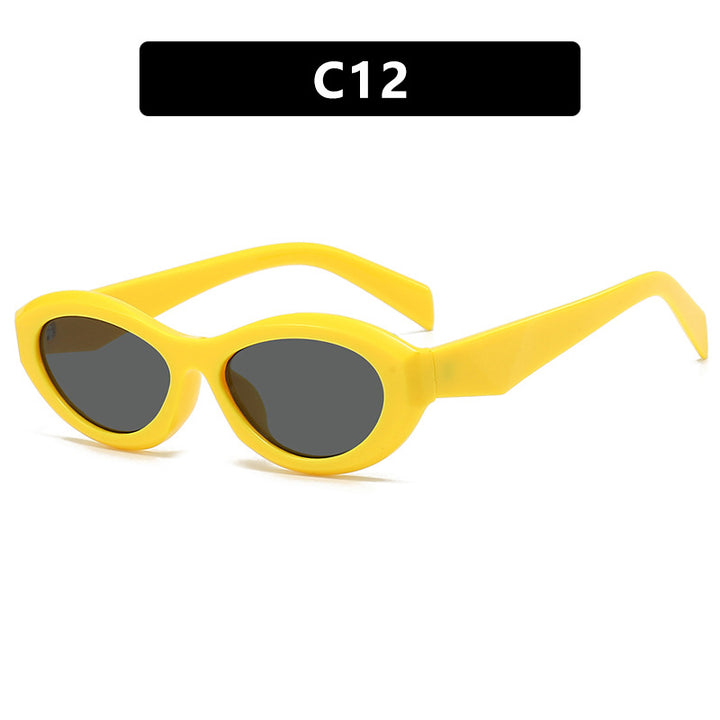 Dame elegant Cat-Eye solbrille med beskyttende UV-filter og moteramme Luvikno