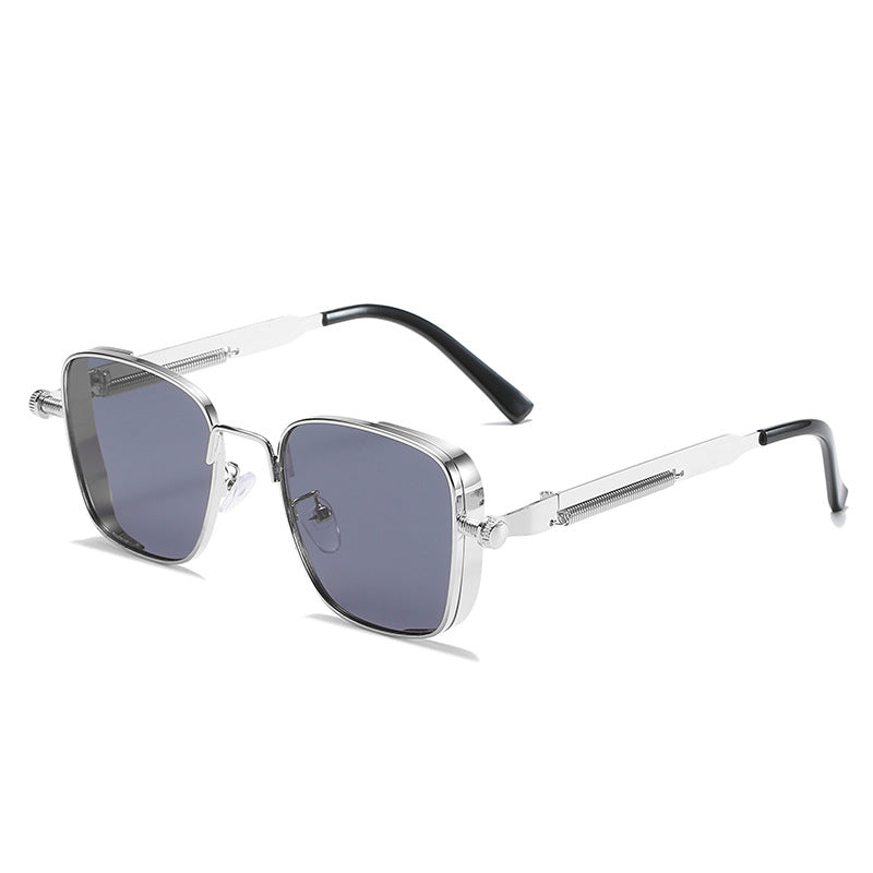 Dame modernistisk solbrille i elegant metallramme Luvikno