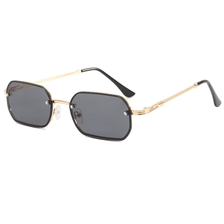 Damer moterikt Åttekantet solbrille med luksuriøs metallramme Luvikno