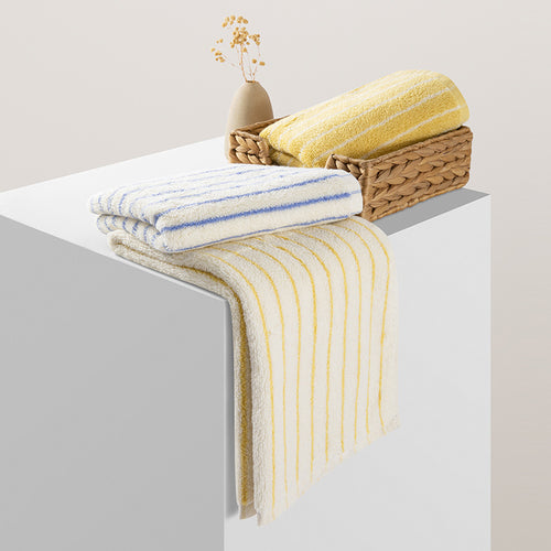 Dame fløyels-håndkle med stripete design Luvikno