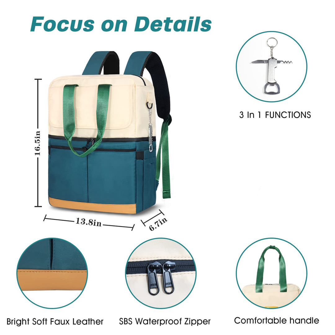 Unisex Isolert Fritids Transport Bag med Eksterne Lommer Luvikno