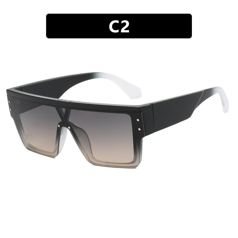 Dame futuristisk Oversized-solbrille med klare glass Luvikno