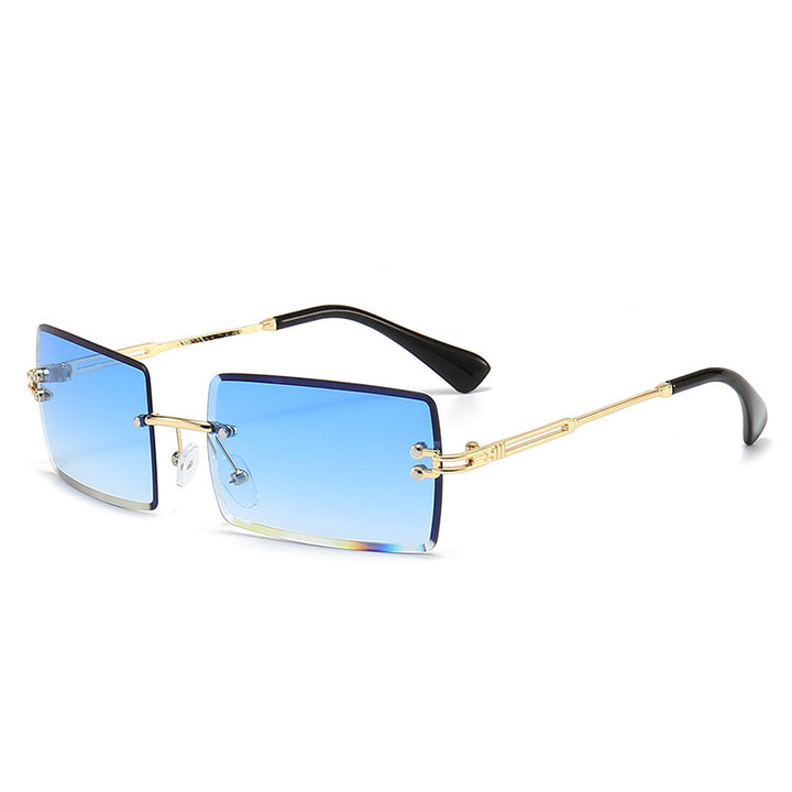 Dame moteriktig rektangulær solbrille med gradientlinser Luvikno