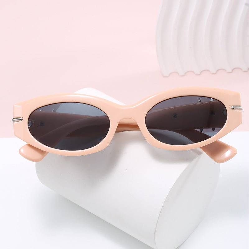 Dame elegant Cat-Eye solbriller med moteriktige aksenter Luvikno