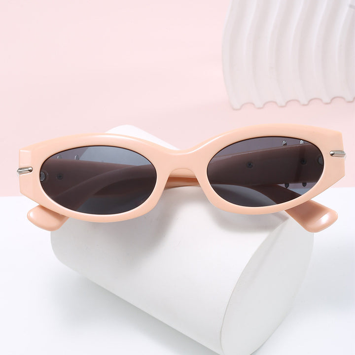 Dame elegant Cat-Eye solbriller med moteriktige aksenter Luvikno