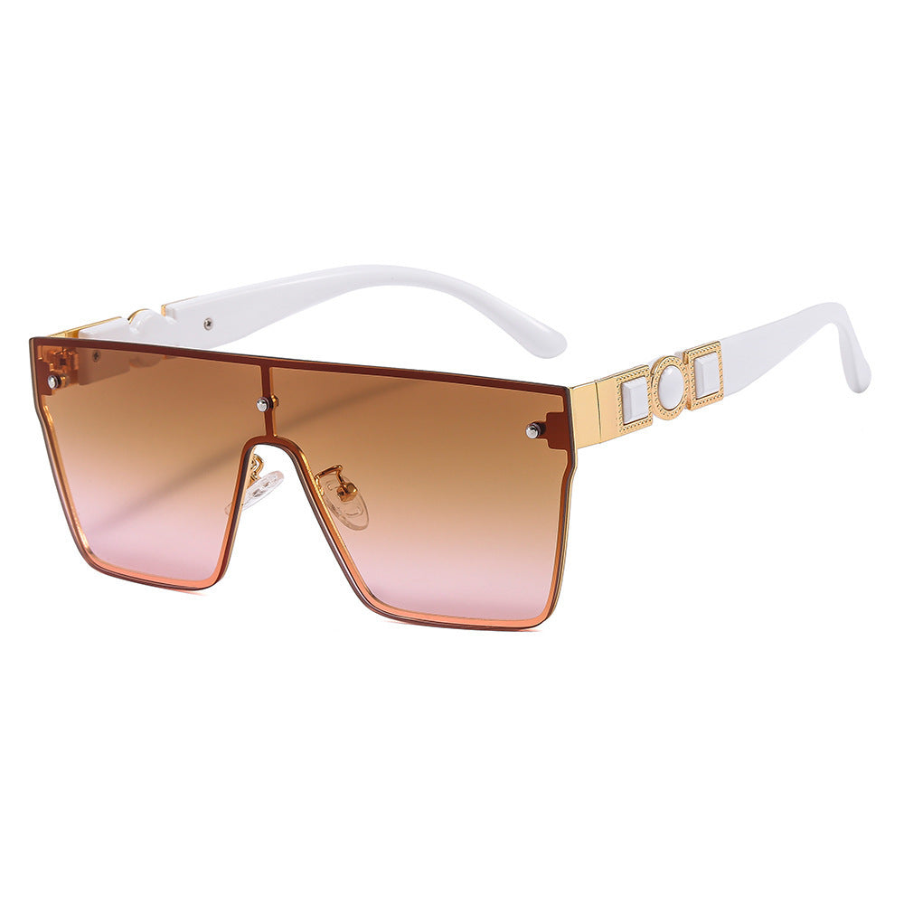 Dame oversized gjennomsiktig solbrille med moderne ramme Luvikno