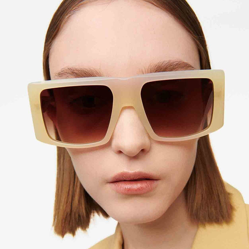 Dame kvadratisk solbrille med robust plastinnfatning og beskyttende UV-filter Luvikno