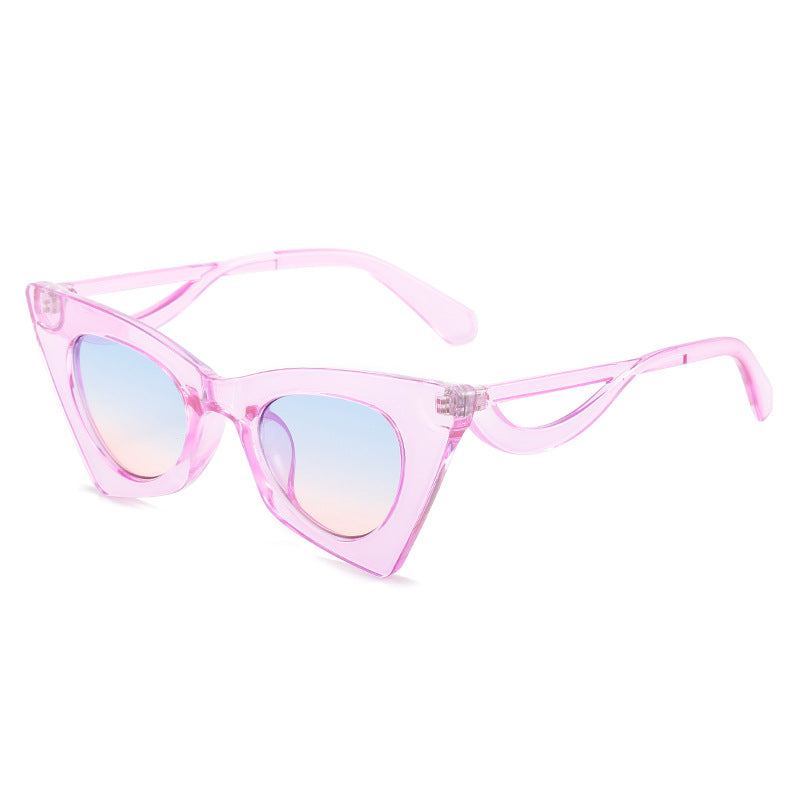 Dame Cat-Eye solbriller med elegante designelementer Luvikno