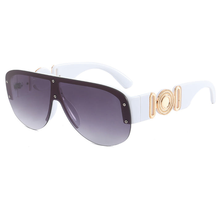 Dame stor solbrille med luksuriøs kantdesign Luvikno