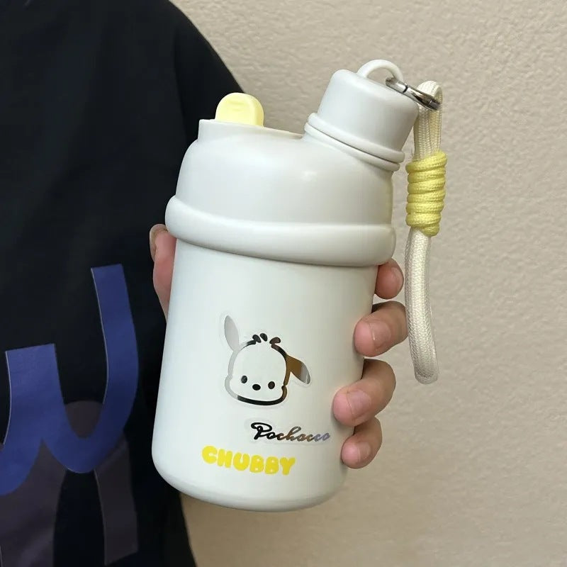 Damen Isoliertrinkflasche mit innovativem Verschlusssystem und süßem Tierdesign Luvikno