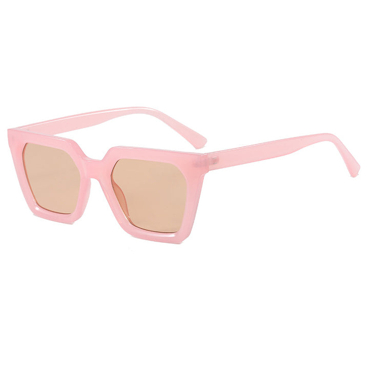 Dame moderne designer-solbrille med transparent ramme Luvikno