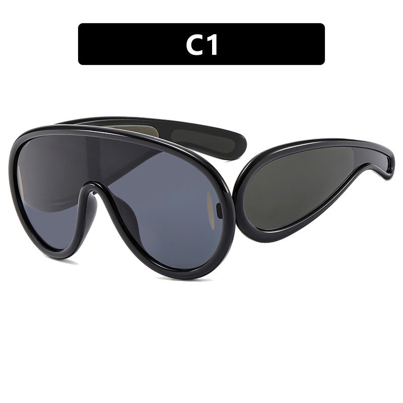 Dame moteriktig solbrille med avtakbare linser Luvikno