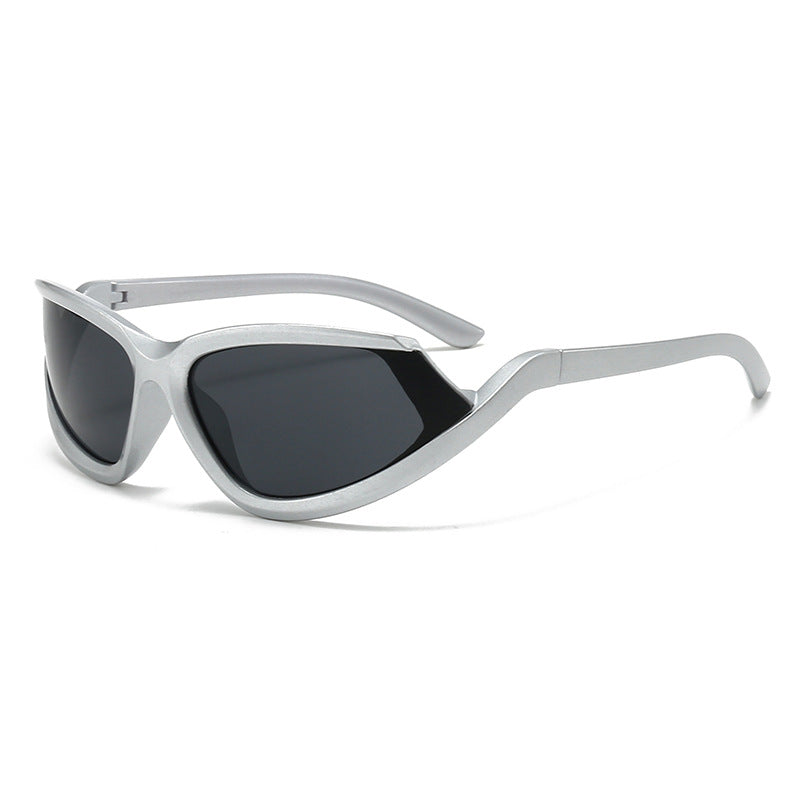 Dame futuristisk solbrille med aerodynamisk design Luvikno