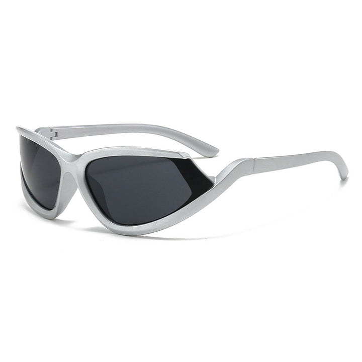 Dame futuristisk solbrille med aerodynamisk design Luvikno