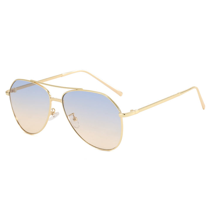 Dame trendy aviator solbriller med subtil fargegradient Luvikno