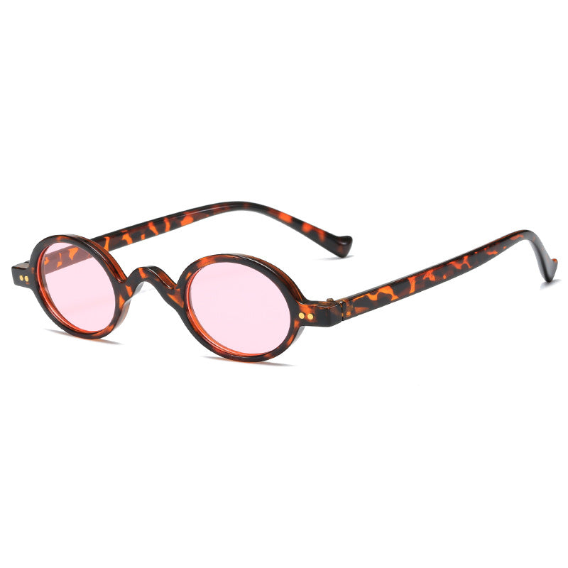 Dame rund solbrille i retrostil Luvikno