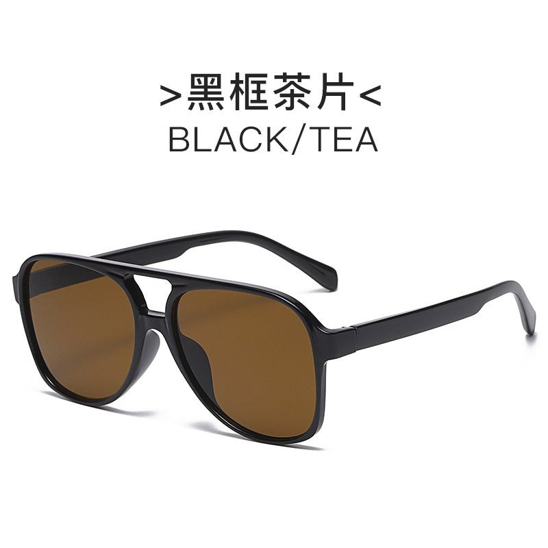 Dame elegant solbrille med høyverdig geometrisk design Luvikno