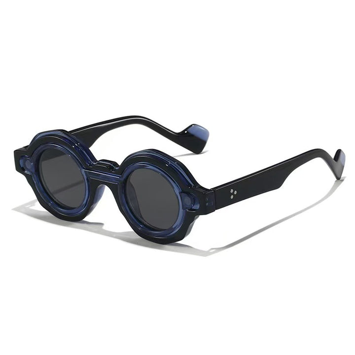 Damer moterik solbrille med unikt runddesign Luvikno