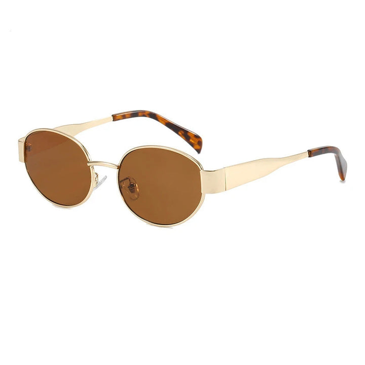 Dame moteriktig solbrille i elegant oval design Luvikno