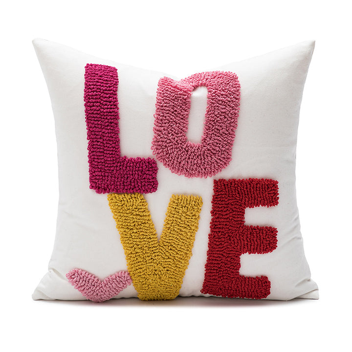 Women Decorative Pillowcase with Heart Pattern Luvikno