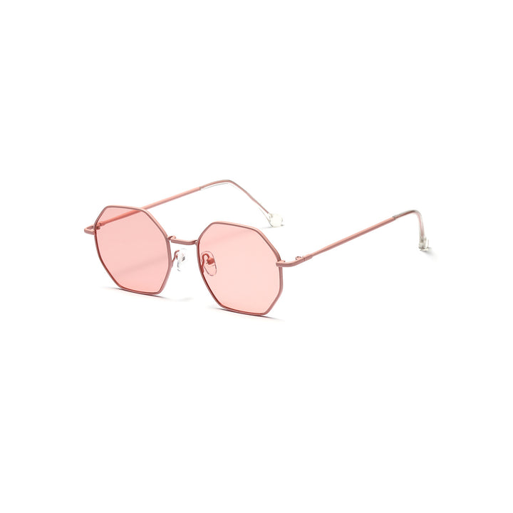 Dame oktagonal solbrille med elegante metallaksenter Luvikno