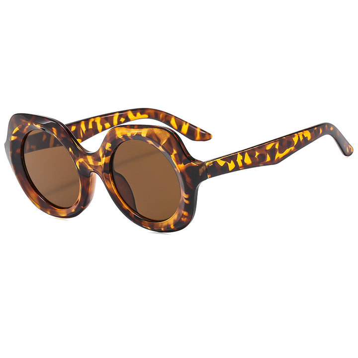 Dame Designer-solbrille med ekstravagant skilpaddeskall-ramme Luvikno