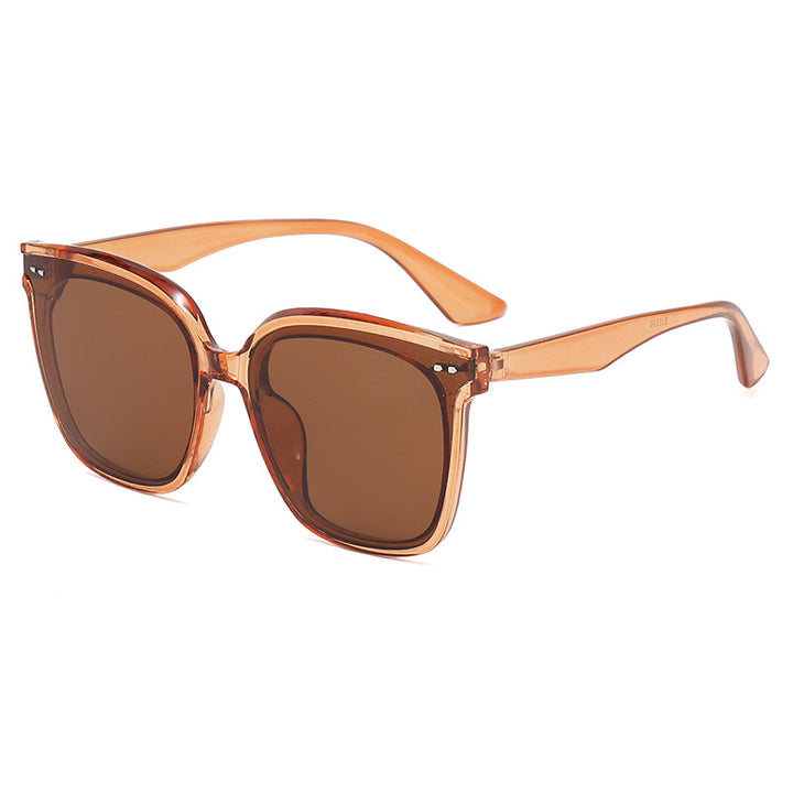 Dame kvadratisk solbrille med speilende fargekobling Luvikno
