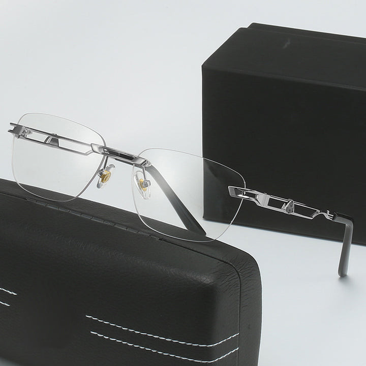Dame Designer solbrille med elegant metallramme Luvikno