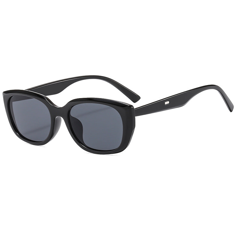 Dame moteriktig oversized solbrille med stilfullt plastinnfatning Luvikno
