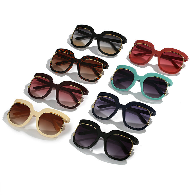 Dame Overdimensjonert Solbrille med elegant Skildpadde-design Luvikno