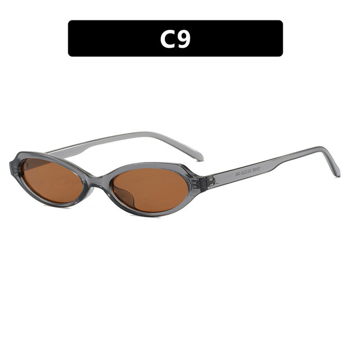 Damer elegante solbriller i stilig oval design Luvikno