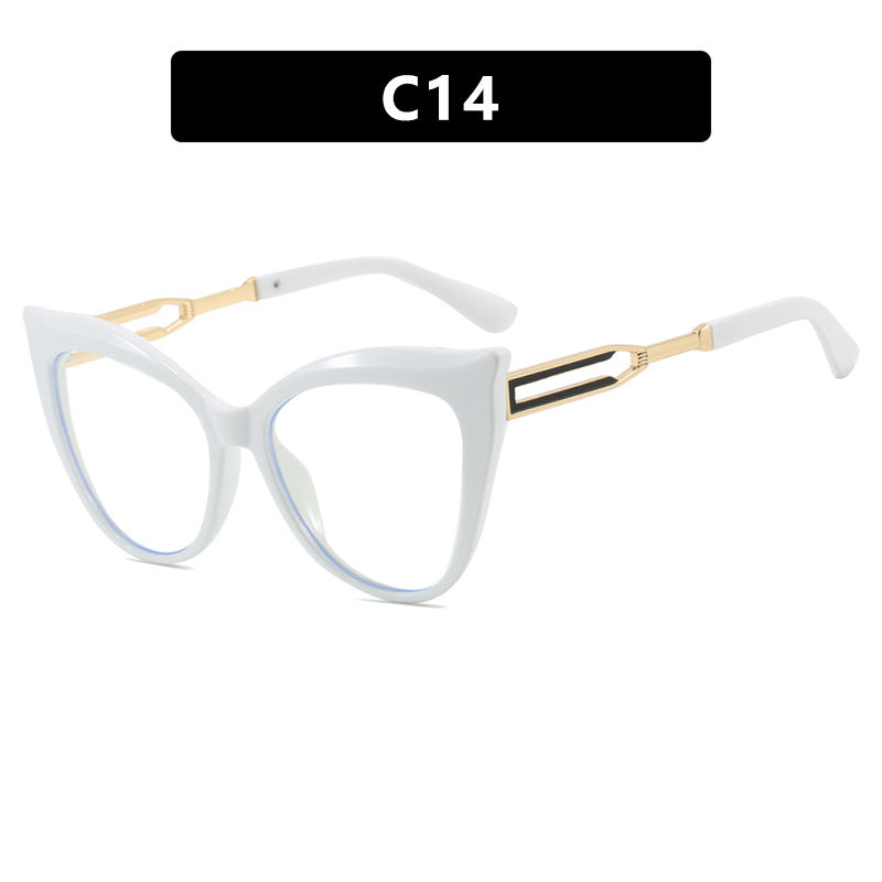 Dame cat-eye briller med elegant metallramme Luvikno