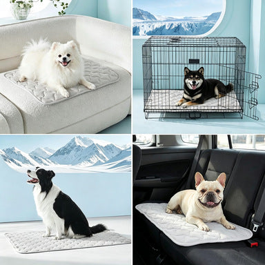 Unisex nan kjølende quiltet hundematte med sklisikker underside Luvikno