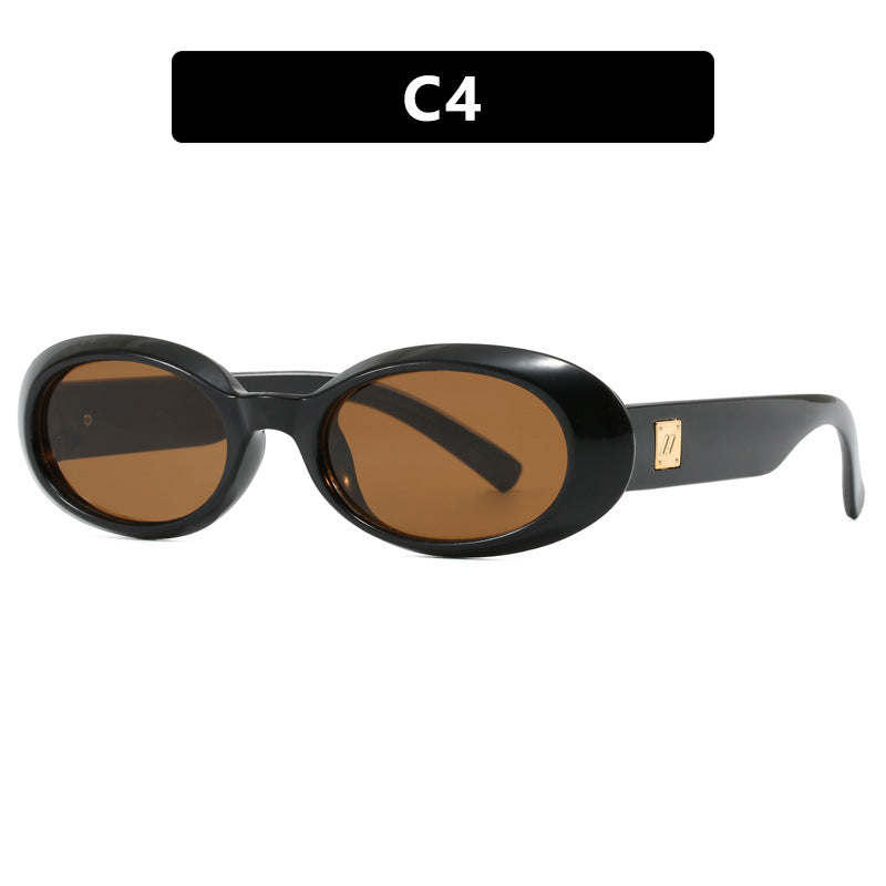 Dame eksklusiv solbrille i elegant ovalt design Luvikno