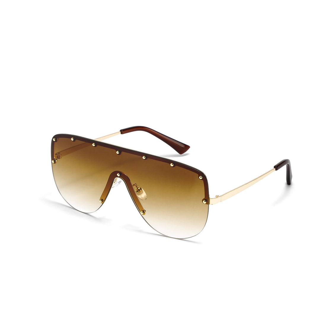 Damer futuristisk oversized solbrille Luvikno