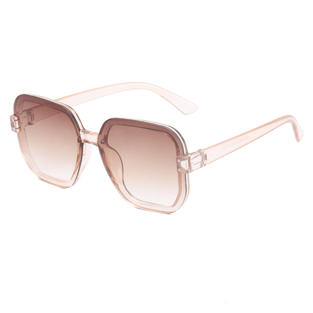 Dame modische quadratiske solbriller med gradient glass Luvikno