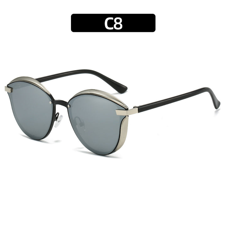 Dame solbrille med luksuriøs metallramme og harmonisk kontur Luvikno