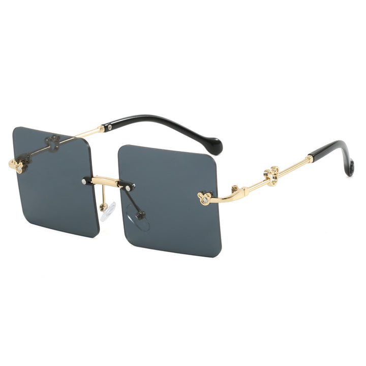 Dame kvadratisk solbrille med luksuriøs, høy kvalitet ramme Luvikno