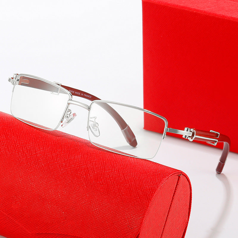 Dame modische solbrille med elegant metallramme og høykvalitets glass Luvikno