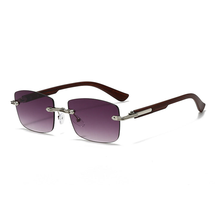 Dame moteriktig firkantet solbrille med elegante tre detaljer Luvikno