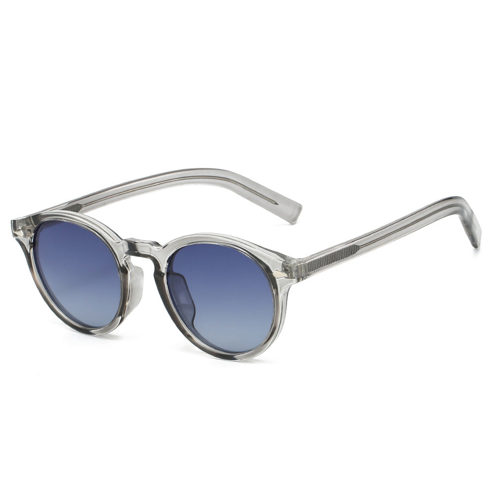 Dame trendy solbriller med transparent ramme og gule glass Luvikno