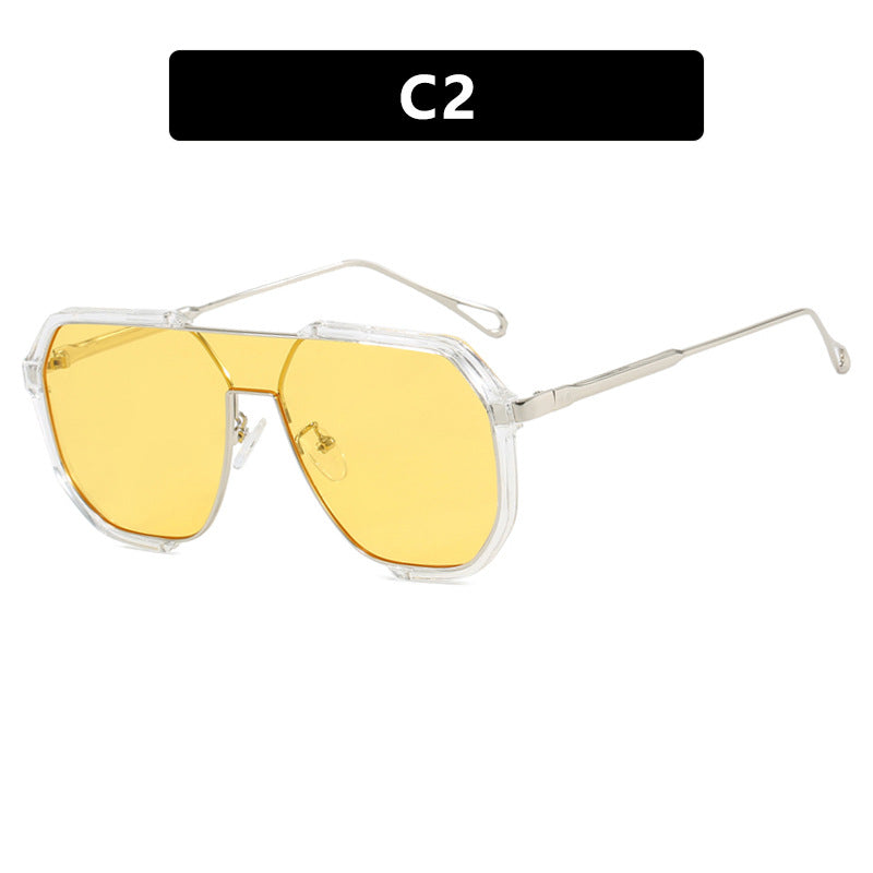Dame geometrisk solbrille med spesiell ramme og UV-beskyttelse Luvikno