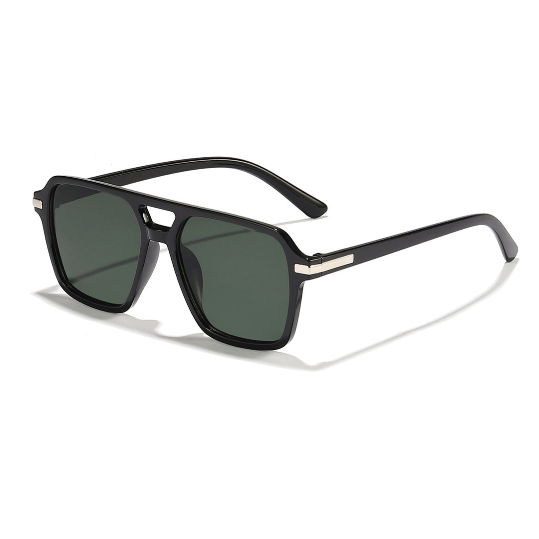 Dame firkantet solbrille med elegant gjennomsiktig ramme Luvikno