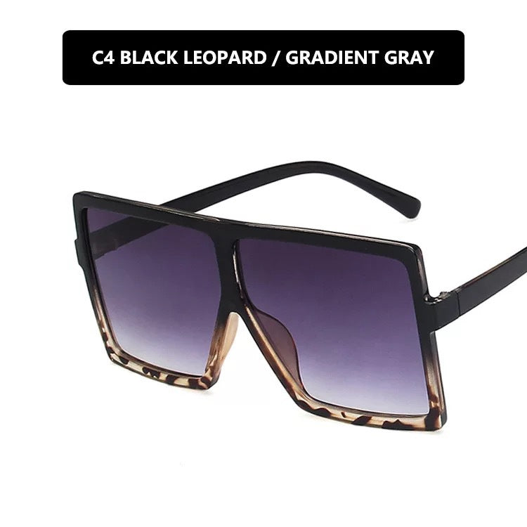 Damer moderne oversized solbrille med transparent ramme og stilige linser Luvikno