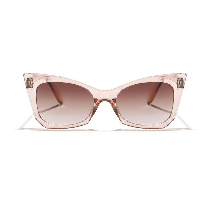 Dame solbrille i trendy katteøye-design med iøynefallende leopardmønster Luvikno