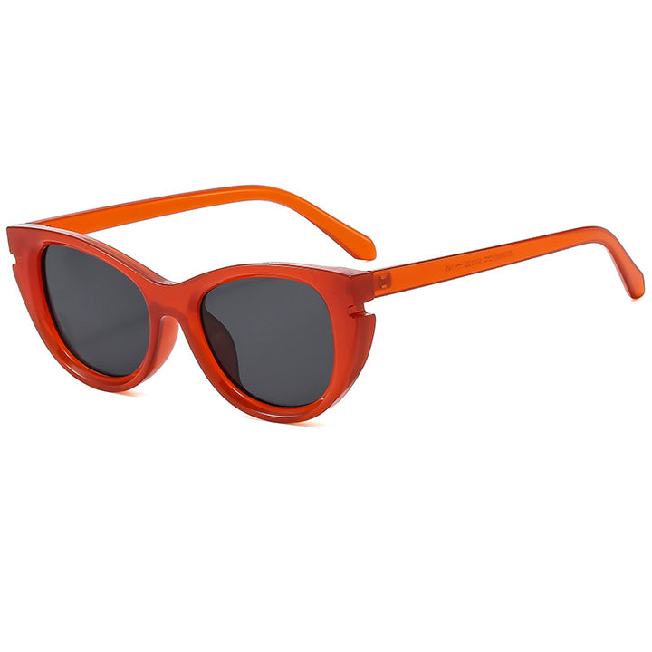Dame Cat-Eye solbriller med robust plastramme Luvikno