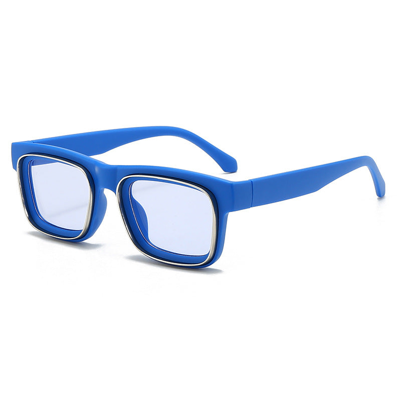 Dame moteriktig firkantet solbrille med kontrasterende ramme Luvikno
