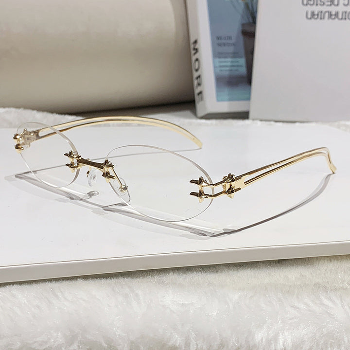 Dame elegant metallbrille med filigran design Luvikno