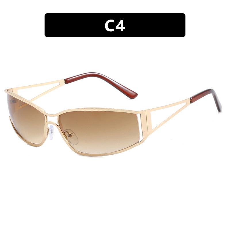 Damer sporty solbrille i futuristisk stil Luvikno