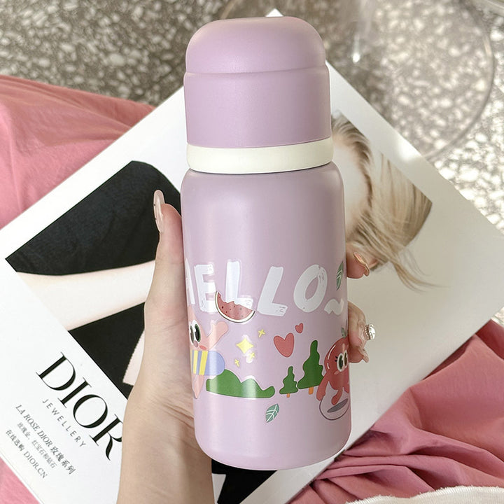 Damen Isolierflasche mit fröhlichem Tierdesign Luvikno